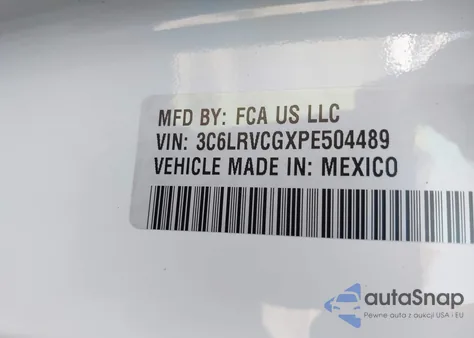 2023 Ram Promaster 2500 High Roof 136 Wb z USA, uszkodzony, nr VIN 3C6LRVCGXPE504489